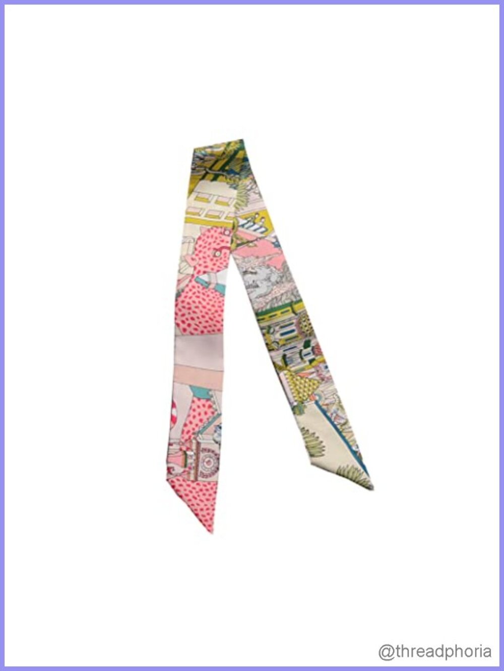 100% Mulberry Silk Narrow Scarf, Hair Scarf, Neck Tie, Bag Handle Wrap